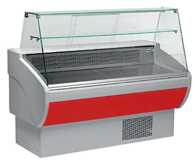 Vitrina Refrigerada Expositora Fondo 800 de 1955 x800 x1260h mm AVEIRO VPL200-R color rojo