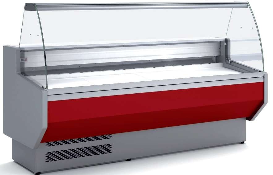 Vitrina Refrigerada Cristal Curvo Sin reserva Fondo 900 dim.1055x940x1235h mm Línea Córdoba VEDS-9-10-C