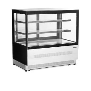 Vitrina Refrigerada Ventilada Total Cristal Recto con 3 estantes de cristal 1205X745X1209h mm Línea VIBORG LPD1200F-P-BLACK. 232 kg