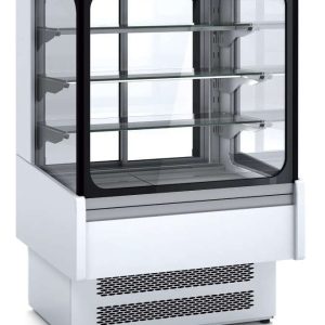 Vitrina Expositora Refrigerada Ventilada Cristal Recto para chocolates dim.600x730x1379h mm Línea Córdoba VVB-6-6-R