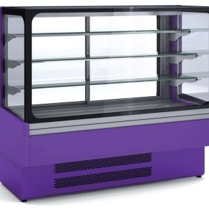 Vitrina Expositora Refrigerada Ventilada Cristal Recto para chocolates dim.1650x730x1379h mm Línea Córdoba VVB-6-16-R
