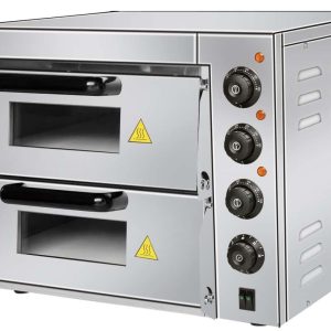 Horno Eléctrico de Pizza Compacto de 560 x570 x440h mm para 2 Pizzas 38 cm PDK40 Línea Pekín