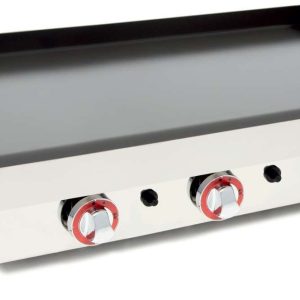 Plancha a Gas Acero Laminado 6mm con recubrimiento cerámico antiadherente 9,6Kw superficie útil 800x400mm línea Badajoz NANOTEC80