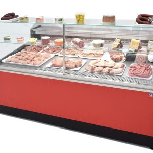 Vitrina Refrigerada Expositora de 2,5 metros Fondo 1100 Frío Ventilado - Exposición Inoxidable - Línea CORDOBA VRV-250-XL