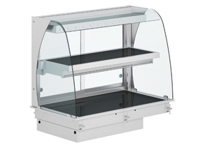 VITRINA CALEFACTADA ABIERTA CON PLACA VITROCERAMICA Y ESTANTE CALIENTE GN 4/1 VCA-PV-EC-411