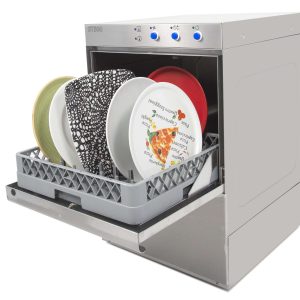 Lavavajillas industrial cesta 50x50 cm Monofásico - Trifásico Línea Varsovia  ST500B con bomba de desagüe.