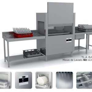 Túnel de lavado  cesta 50x50 cm PRELAVADO + LAVADO + ACLARADO 6200/2070 cestas/hora VERONA TPLA PLUS (31-11.2)