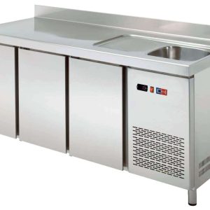 Mesa Snack Refrigerada con fregadero 2 puertas Fondo 600 de 1492 x600 x850h mm CORDOBA MRCH-150F