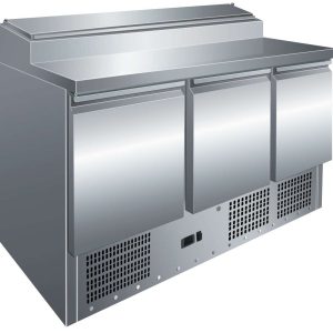 Mesa GN1/1 3 Puertas Preparación Ensaladas de 1365 x700 x1010h mm PEKIN PS300