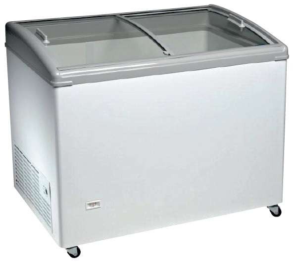 Congelador Horizontal Puerta Vidrio Curvo Corredera de 1063 x670 x900h mm AVEIRO TCHC300N