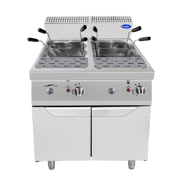 Cocedor de pasta a gas natural 2 cubas 20kW -2x10KW